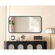 Elegant Decor Contour Metal Rectangle Mirror 18X36