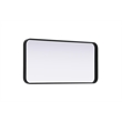 Elegant Decor Contour Metal Rectangle Mirror 18X36