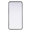 Elegant Decor Contour Metal Rectangle Mirror 18X36