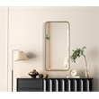 Elegant Decor Contour Metal Rectangle Mirror 18X36