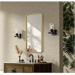 Elegant Decor Contour Metal Rectangle Mirror 18X36