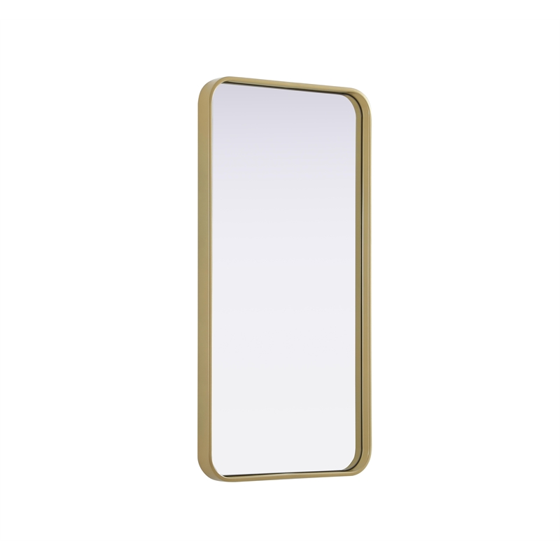 Elegant Decor Contour Metal Rectangle Mirror 18X36