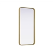 Elegant Decor Contour Metal Rectangle Mirror 18X36