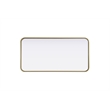 Elegant Decor Contour Metal Rectangle Mirror 18X36