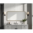 Elegant Decor Contour Metal Rectangle Mirror 18X36