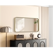 Elegant Decor Contour Metal Rectangle Mirror 18X36