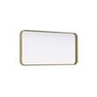 Elegant Decor Contour Metal Rectangle Mirror 18X36