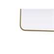 Elegant Decor Contour Metal Rectangle Mirror 18X36