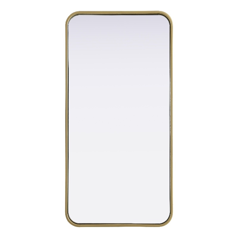 Elegant Decor Contour Metal Rectangle Mirror 18X36