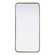Elegant Decor Contour Metal Rectangle Mirror 18X36