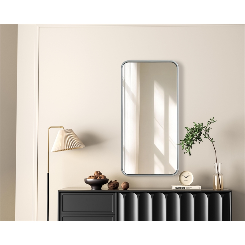 Elegant Decor Contour Metal Rectangle Mirror 18X36