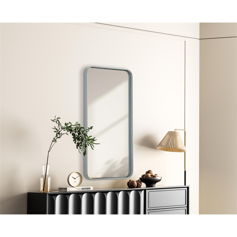 Elegant Decor Contour Metal Rectangle Mirror 18X36