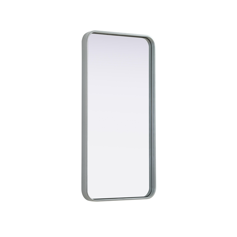Elegant Decor Contour Metal Rectangle Mirror 18X36