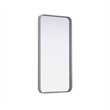Elegant Decor Contour Metal Rectangle Mirror 18X36