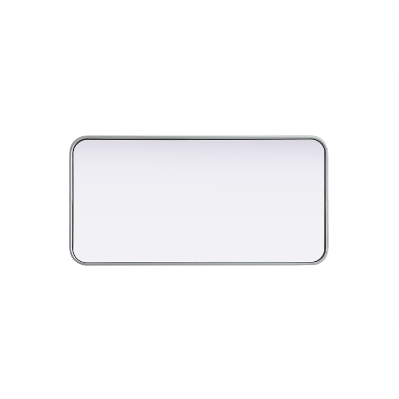 Elegant Decor Contour Metal Rectangle Mirror 18X36