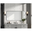 Elegant Decor Contour Metal Rectangle Mirror 18X36