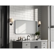 Elegant Decor Contour Metal Rectangle Mirror 18X36