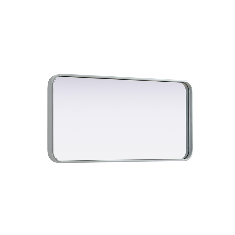 Elegant Decor Contour Metal Rectangle Mirror 18X36