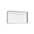 Elegant Decor Contour Metal Rectangle Mirror 18X36