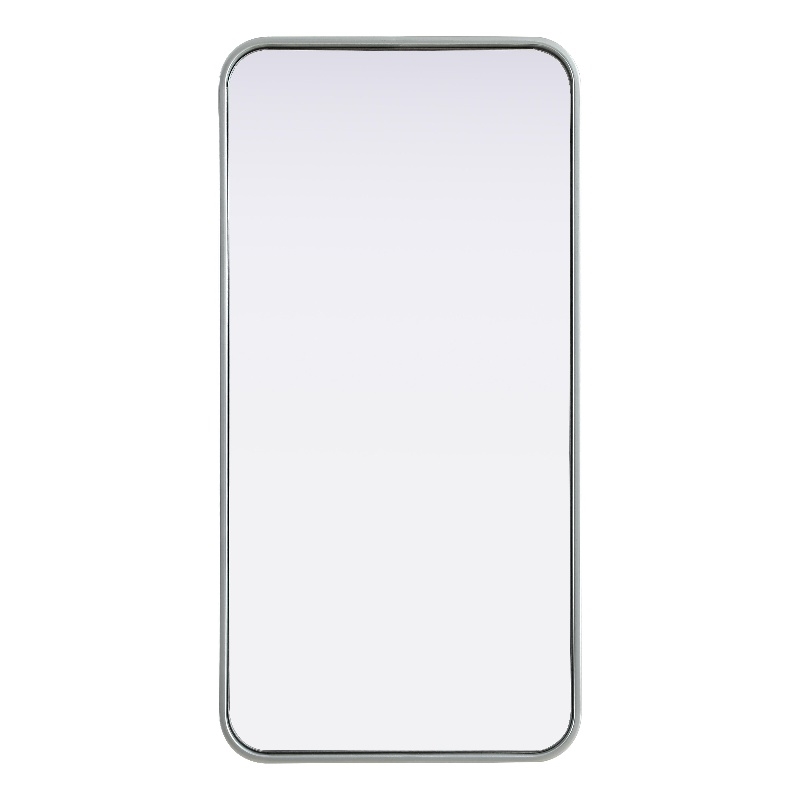 Elegant Decor Contour Metal Rectangle Mirror 18X36