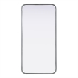 Elegant Decor Contour Metal Rectangle Mirror 18X36