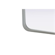 Elegant Decor Contour Metal Rectangle Mirror 18X60
