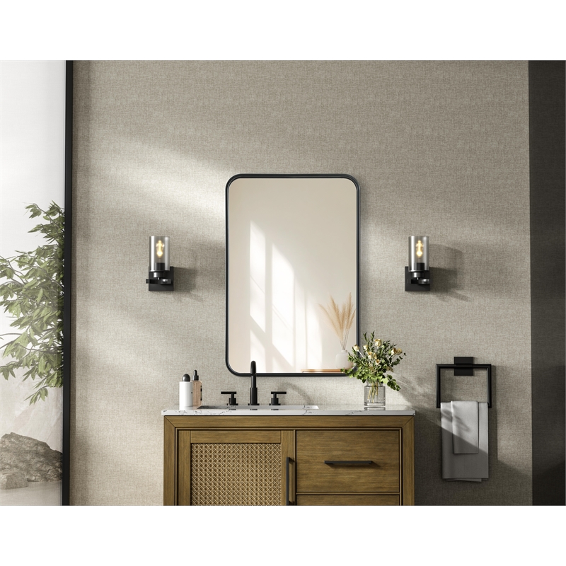 Elegant Decor Contour Metal Rectangle Mirror 20X30