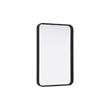 Elegant Decor Contour Metal Rectangle Mirror 20X30