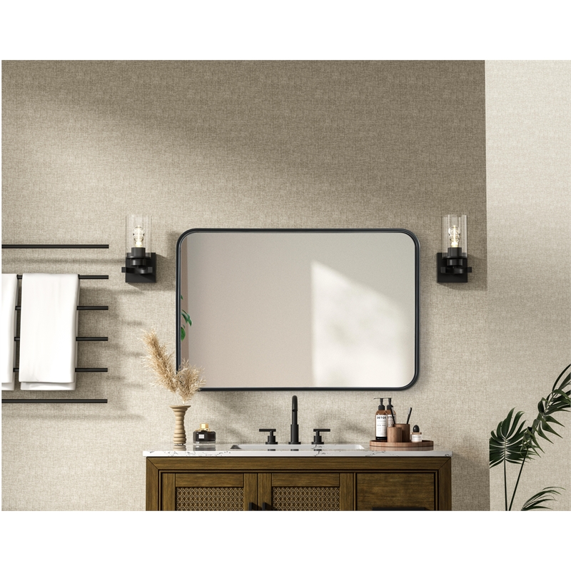 Elegant Decor Contour Metal Rectangle Mirror 20X30
