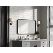 Elegant Decor Contour Metal Rectangle Mirror 20X30