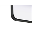Elegant Decor Contour Metal Rectangle Mirror 20X30