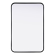 Elegant Decor Contour Metal Rectangle Mirror 20X30
