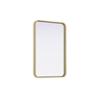 Elegant Decor Contour Metal Rectangle Mirror 20X30