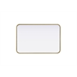 Elegant Decor Contour Metal Rectangle Mirror 20X30