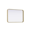 Elegant Decor Contour Metal Rectangle Mirror 20X30