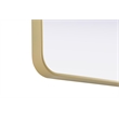 Elegant Decor Contour Metal Rectangle Mirror 20X30