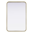 Elegant Decor Contour Metal Rectangle Mirror 20X30