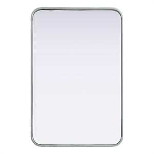Elegant Decor Contour Metal Rectangle Mirror 20X30&quot Silver