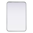 Elegant Decor Contour Metal Rectangle Mirror 20X30
