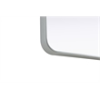 Elegant Decor Contour Metal Square Mirror 30X30