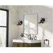 Elegant Decor Contour Metal Rectangle Mirror 30X36