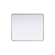 Elegant Decor Contour Metal Rectangle Mirror 30X36