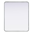 Elegant Decor Contour Metal Rectangle Mirror 30X36