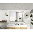 Elegant Decor Contour Metal Rectangle Mirror 30X40