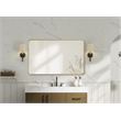 Elegant Decor Contour Metal Rectangle Mirror 30X48 In Brass