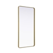 Elegant Decor Contour Metal Rectangle Mirror 30X60