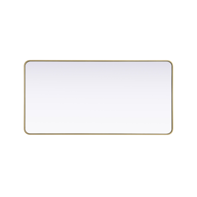 Elegant Decor Contour Metal Rectangle Mirror 30X60