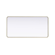Elegant Decor Contour Metal Rectangle Mirror 30X60