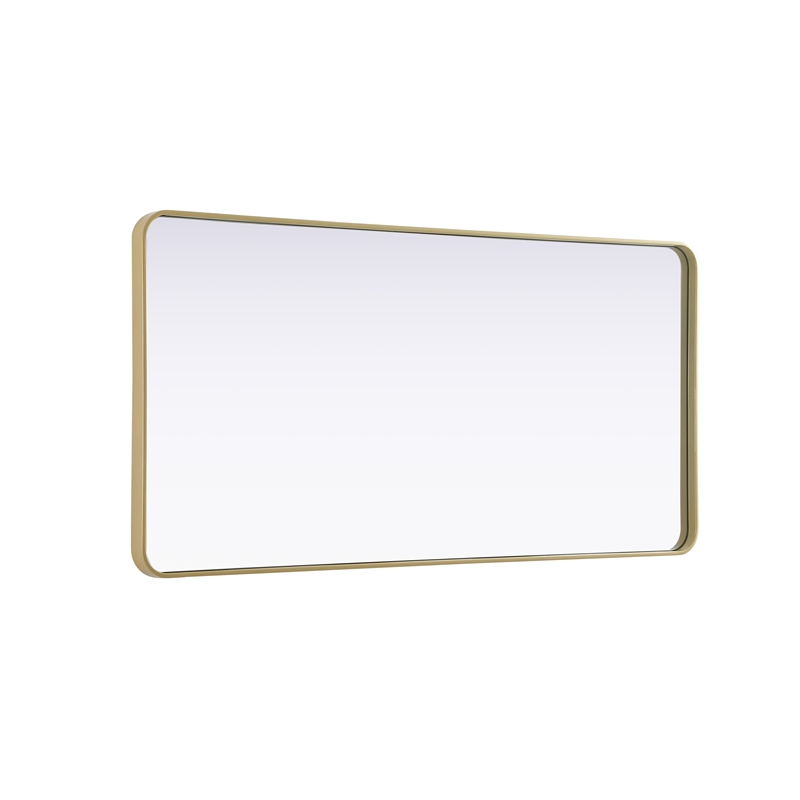 Elegant Decor Contour Metal Rectangle Mirror 30X60