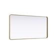 Elegant Decor Contour Metal Rectangle Mirror 30X60